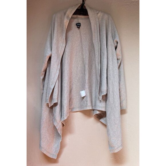 Eileen Fisher Womens Oatmeal Drape Handkerchief Hem Cardigan Sweater Size Medium - Picture 1 of 9